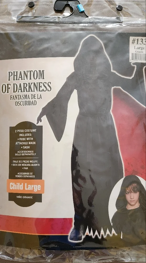 Phantom of Darkness Holloween Costume - LARGE (12-14) **NEW
